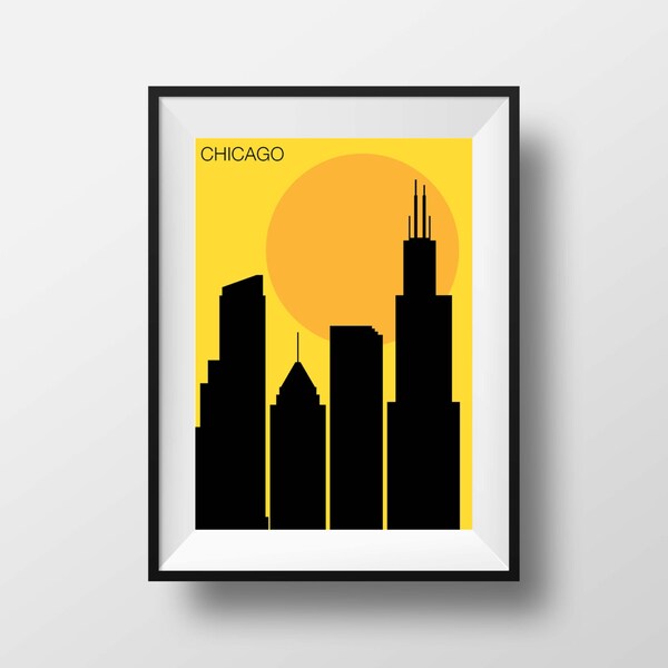 Chicago Poster Etsy