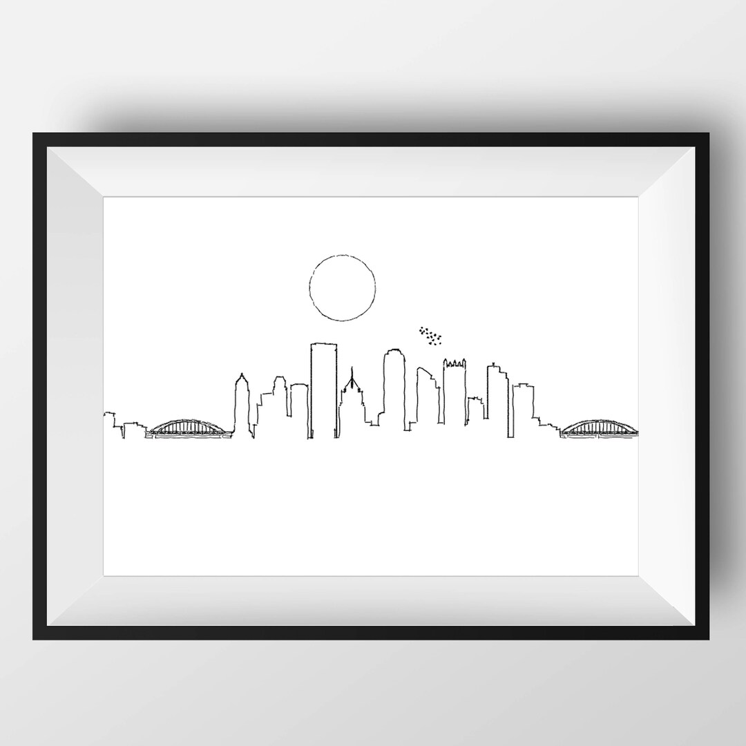 Pittsburgh Skyline Pittsburgh Art Pittsburgh Print Etsy