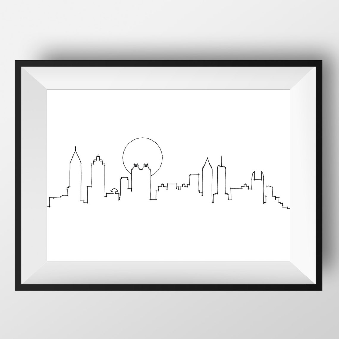 Atlanta Skyline Atlanta Art Atlanta Print Atlanta Poster Etsy