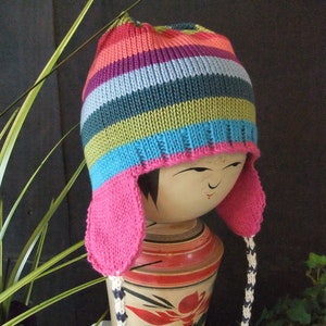 Knitted hat & separate mittens
