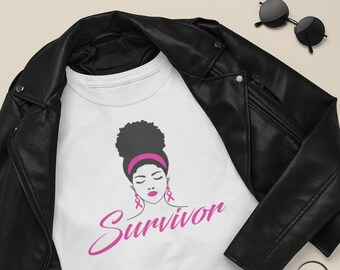Camiseta de concienciación sobre el cáncer de mama para sobrevivientes, camiseta con lazo rosa de octubre, camiseta de apoyo para sobrevivientes de cáncer de mama, camiseta para mujer