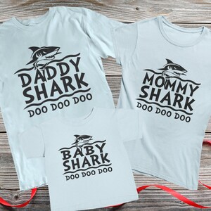 Family Shark Set. 3 Shirts Minimum. Mama Shark. Daddy Shark. - Etsy