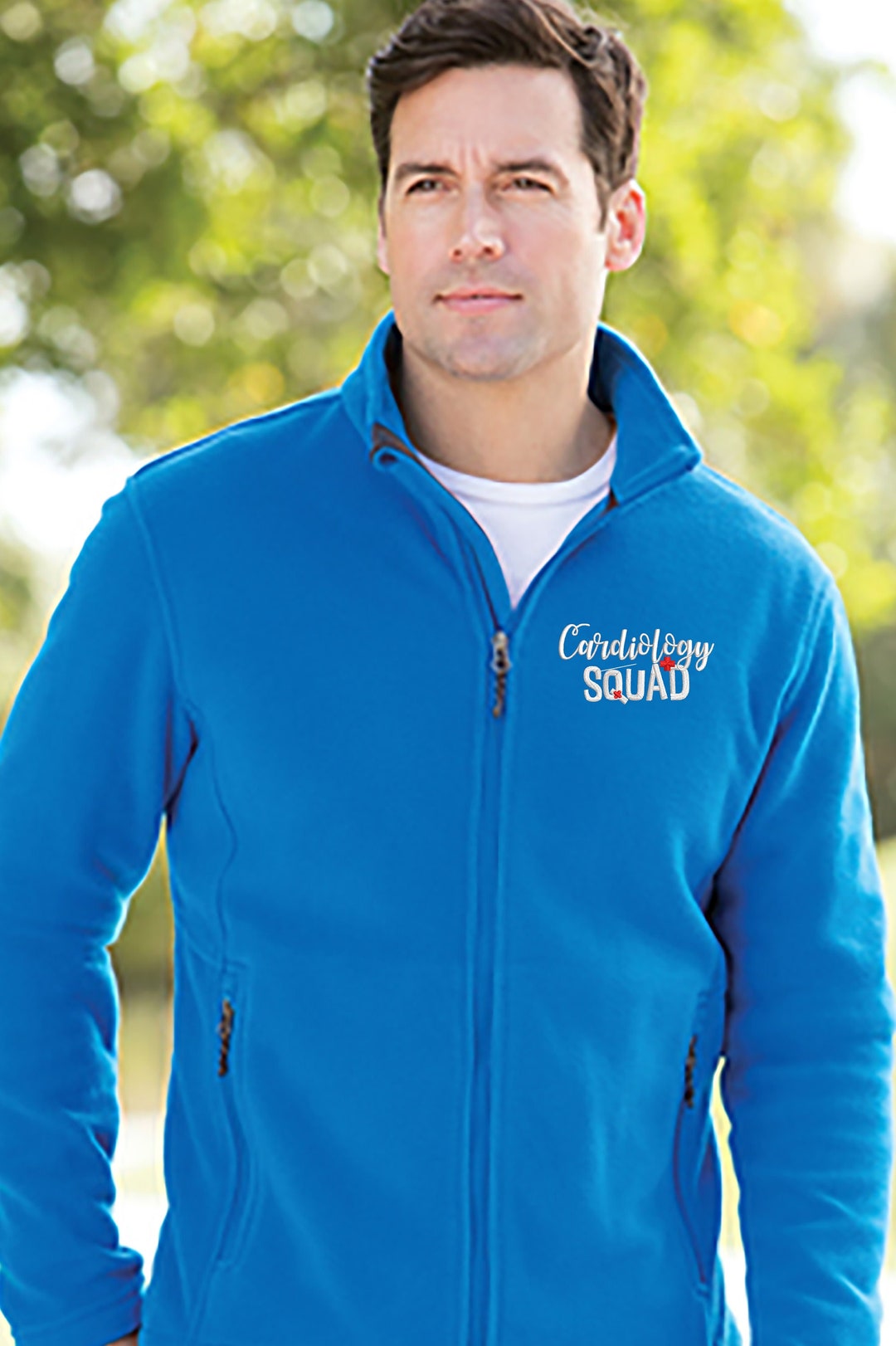 Embroidered Unisex Personalized Medical Fleece Jacket. EMS EMT