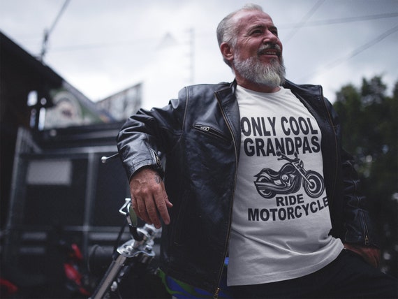 Buy Cool Grandpa Motorcycle Shirt. Gift for Him. Biker Online in India - Etsy