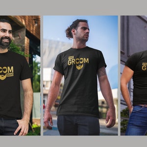 The Bearded Groom And The Bearded Groom Squad Unisex Shirts. Bachelor Party Shirts. Fun Wedding Party Shirts. Groom Shirts. Groomsmen Shirt.