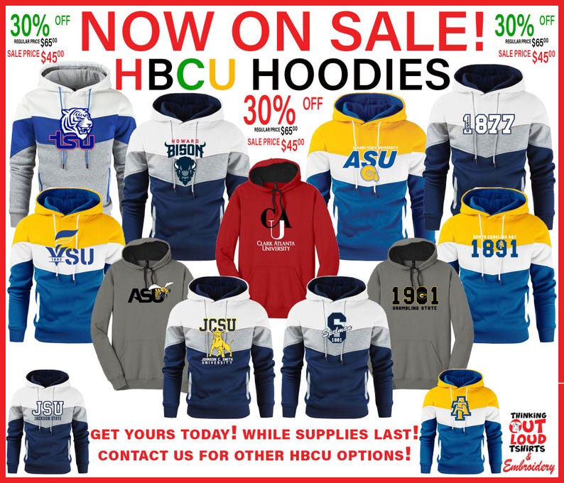North Carolina A&T Inspired Embroidered Hoodie, College Apparel, Unisex Fit, HBCU Hoodie image 2