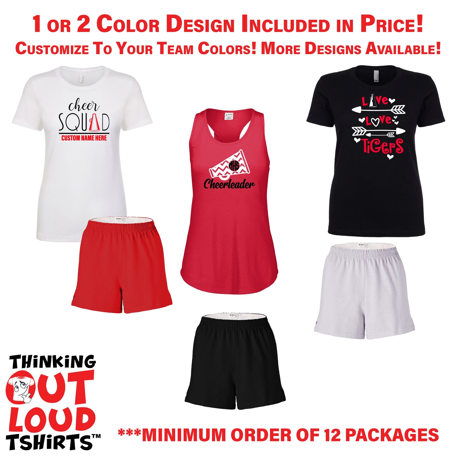 Custom Cheer Camp Package 3 minimum 12 Etsy