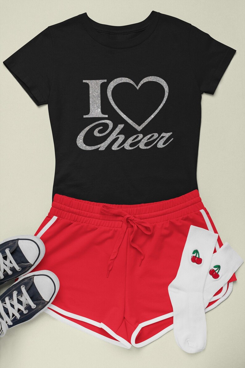 Spirit Wear I Love Cheer Youth Cheerleader Love Cheer All-Star Cheer Cheerleader Gifts
