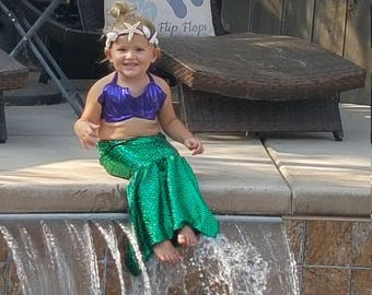 Toddler "mermaids" sizes 2T-6T! Great for Birthdays and photo shoots! Get a FREE AG sized doll outfit with all orders