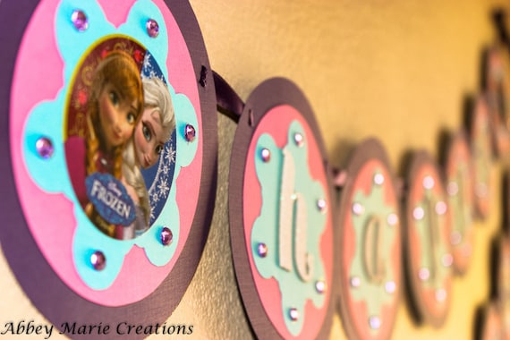 Frozen inspired Birthday Banner - Frozen Birthday Decorations Il_570xn