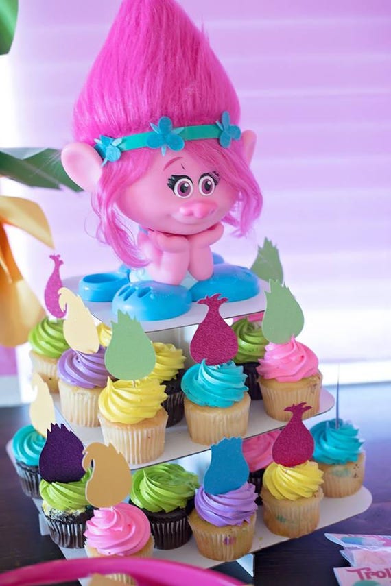 Trolls - cupcake toppers - Trolls hair - set of 12 Il_570xn