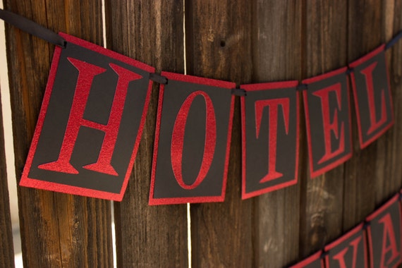 Halloween banner - Hotel Transylvania - Vampire banner - Happy Halloween Il_570xn