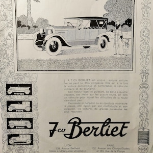 Original Französisch 1920er Jahre Oldtimer ad Berliet