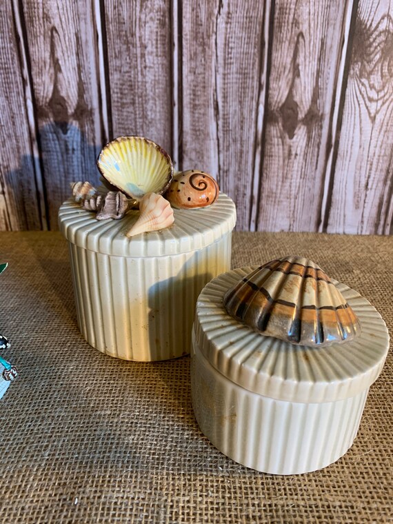 Seashell Trinket Boxes, Fitz and Floyd, Vintage - image 9