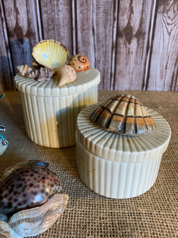 Seashell Trinket Boxes, Fitz and Floyd, Vintage - image 3