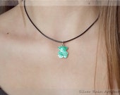 Simple black necklace with teddy bear charm // Teddy bear necklace // minimal necklace // casual necklace