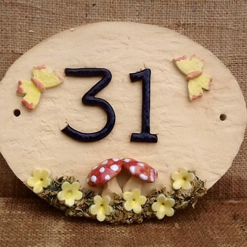 House Number Plaque Number Address Sign Ceramic Door Etsy UK