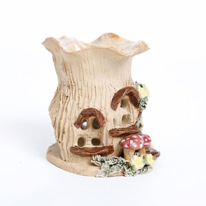Oil burner, wax melts warmer, fairy house candle holder for essential oils, wax, scented crystals. image 8