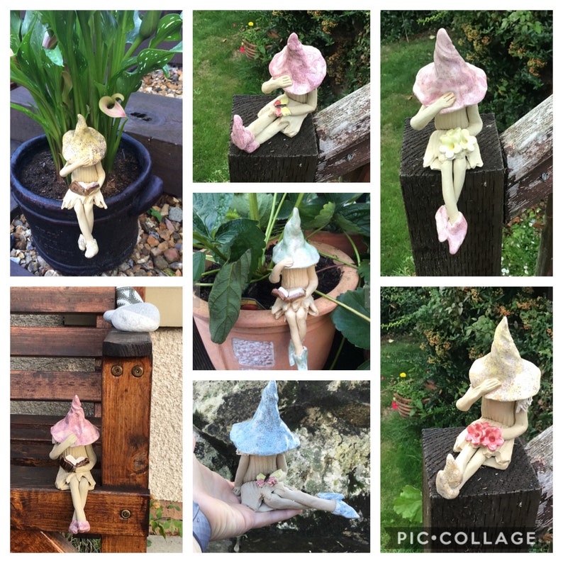 Fairy garden ceramic fairy figurine plant pot ornament ideal Etsy