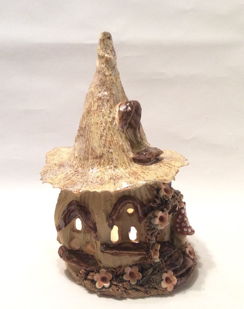 Fairy House Tea Light Holder Ceramic Candle Holder Night Etsy UK