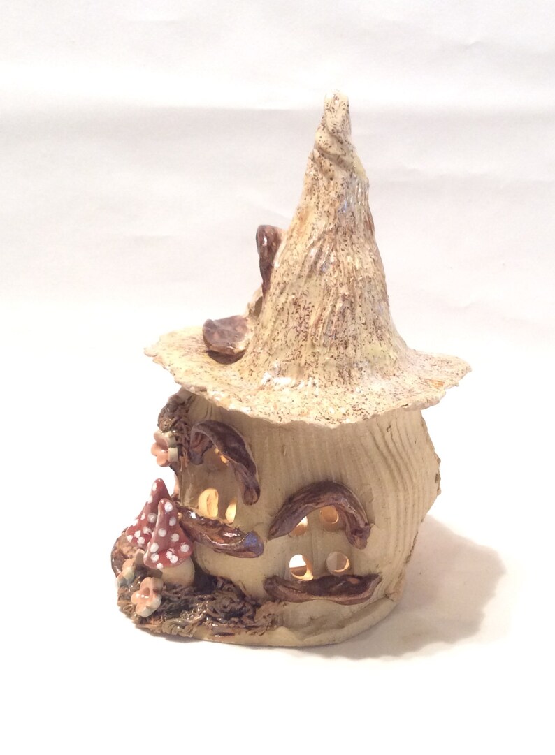 Fairy House Tea Light Holder Ceramic Candle Holder Night Etsy UK
