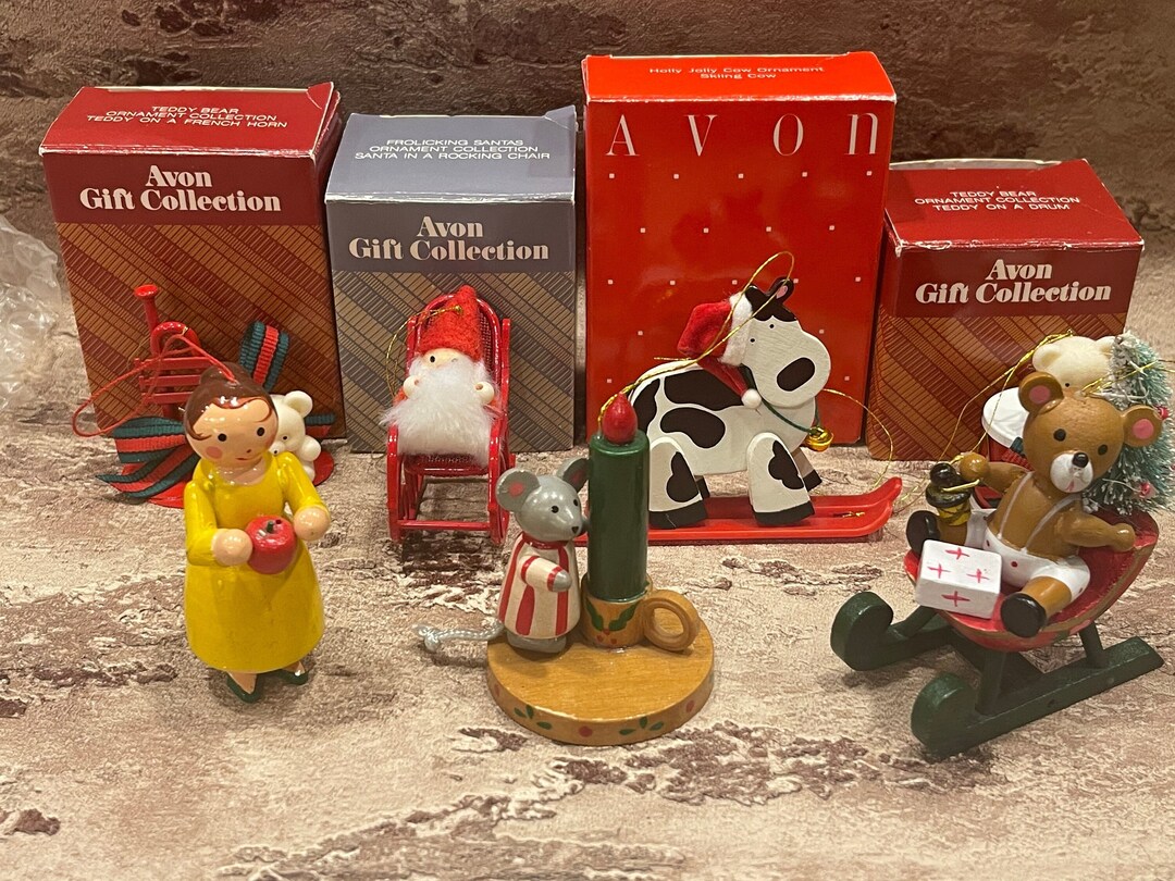 AVON CHRISTMAS Ornamentsset of 74 in Original Etsy