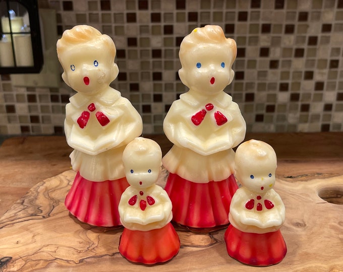 CHOIR BOY Candlesset of 4wax Gurley Novelty Cobuffalo N.yoriginal Round