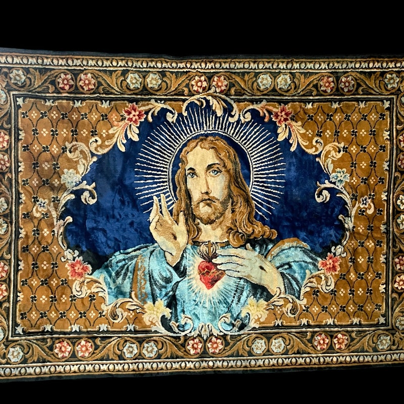 Tuft Rug Jesus Tapestry Rug - Etsy