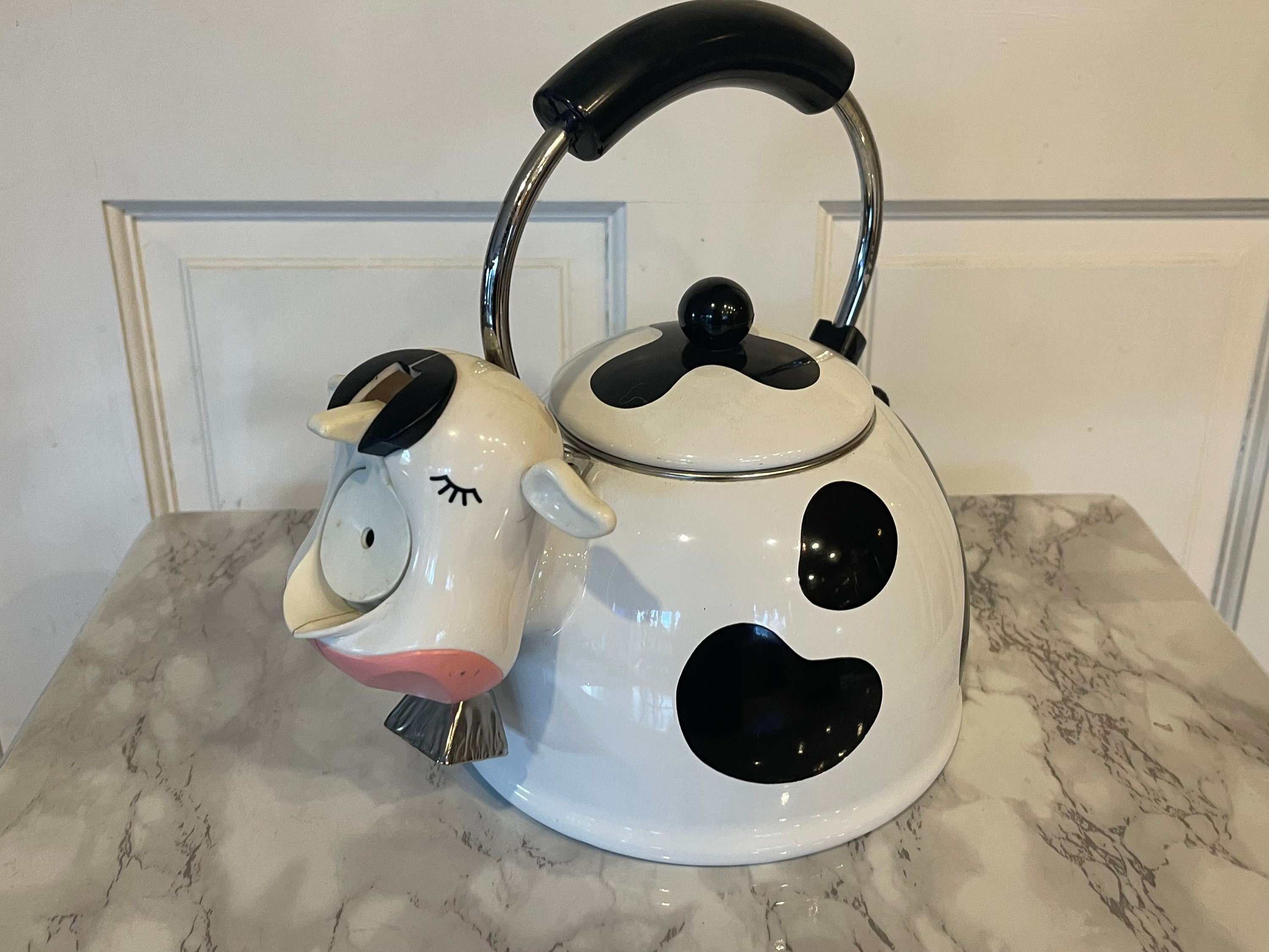 Vintage 90's Kamenstein Cow Tea Kettle 