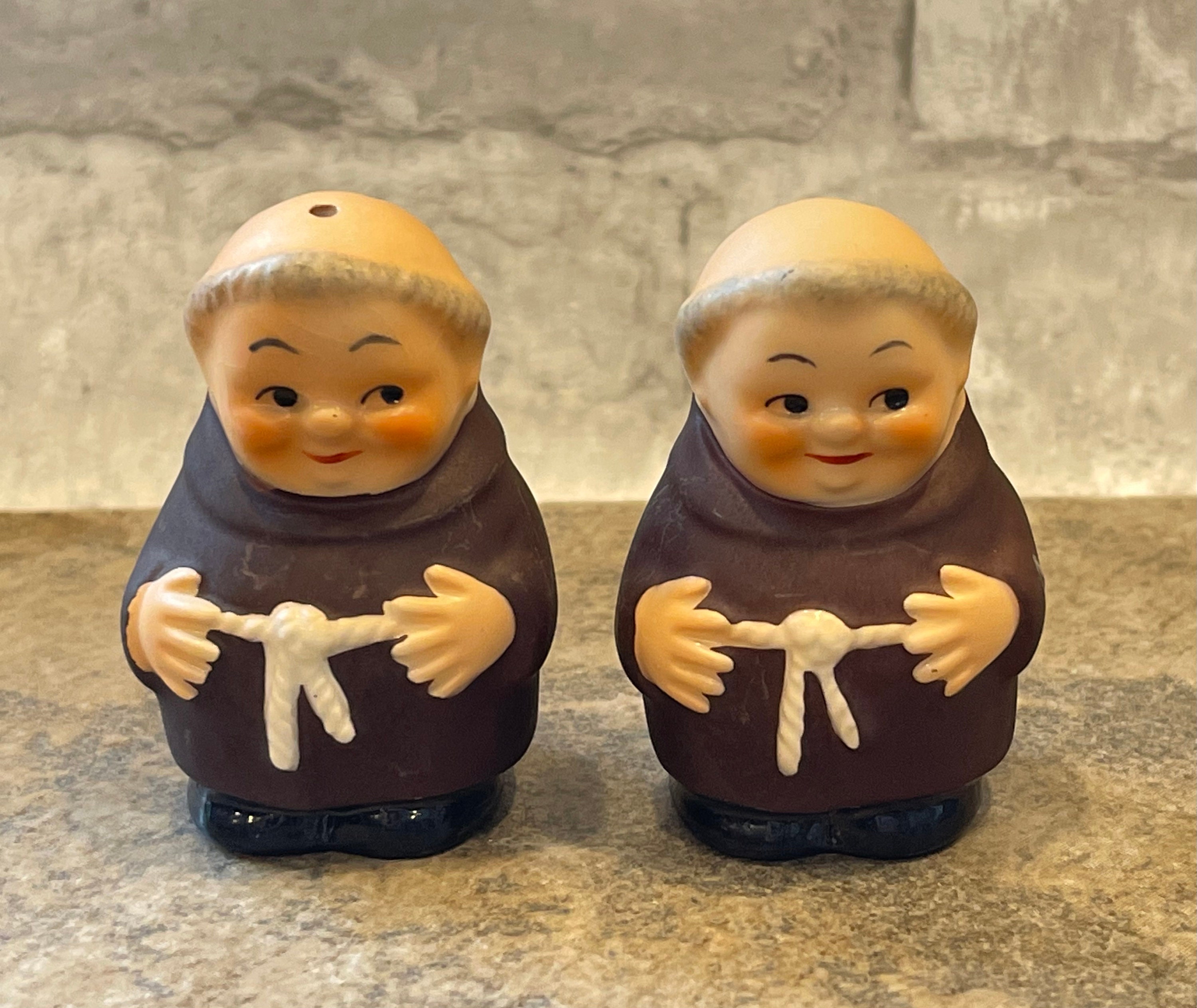 Monk Salt and Pepper - Etsy Monk Salt and Pepper - Etsy