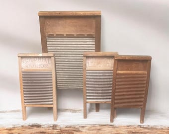 Antique National Washboard Co. #801 Wood and Brass Washboard - Etsy