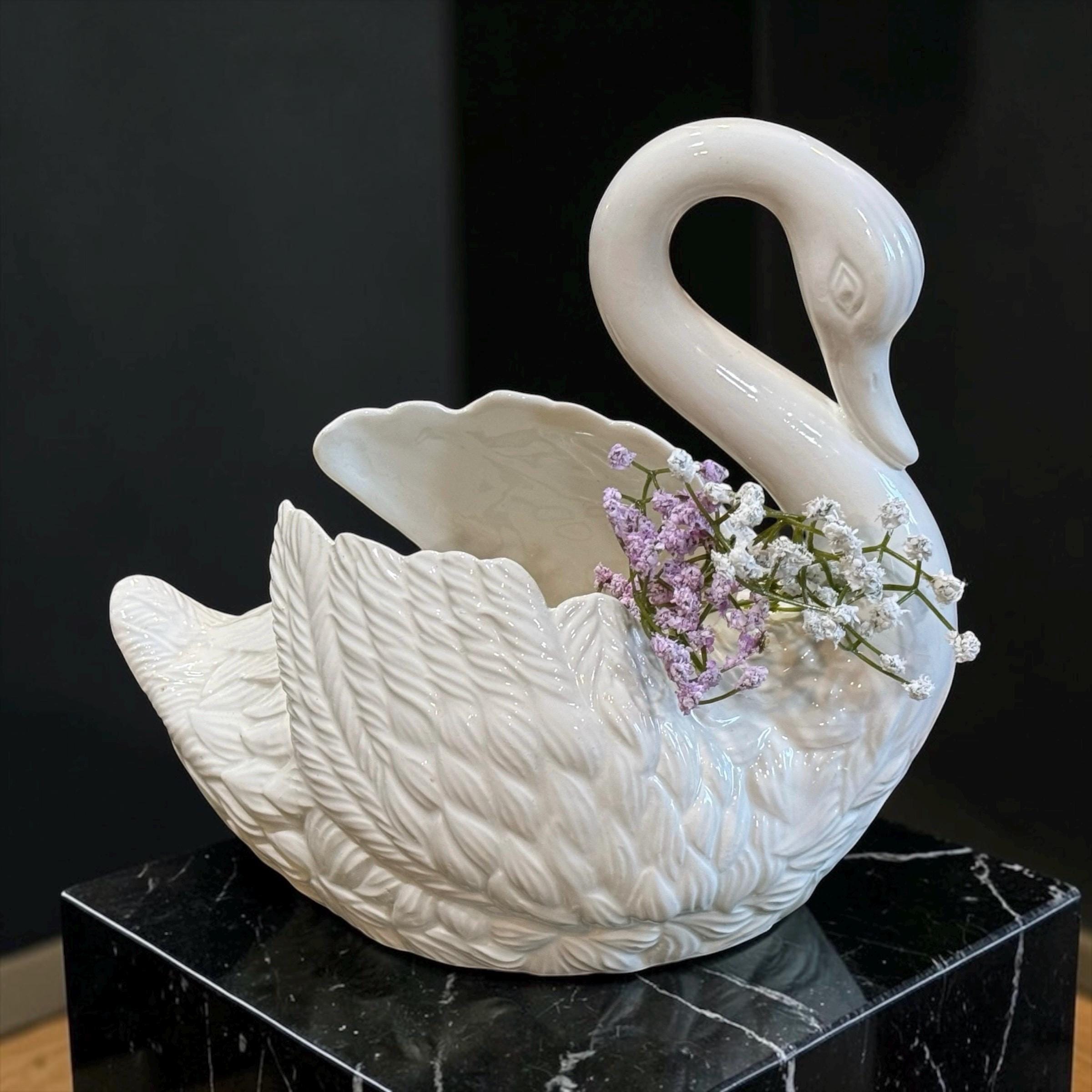 Italian Ceramic Swan - Etsy
