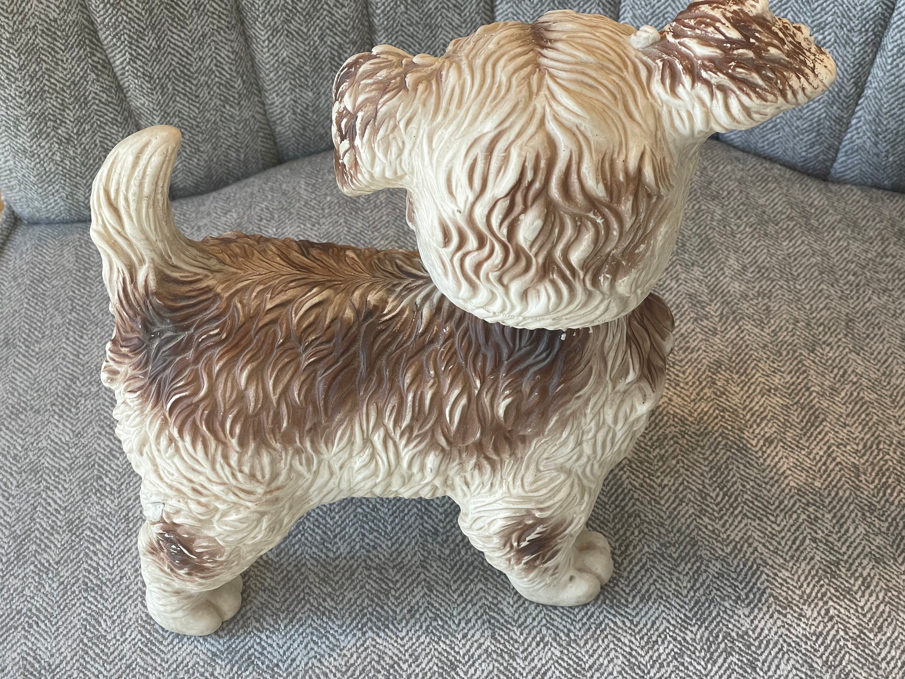 MOBLEY RUBBER Dog…edward Mobley…textured Fur…plastic Sleep Eyes
