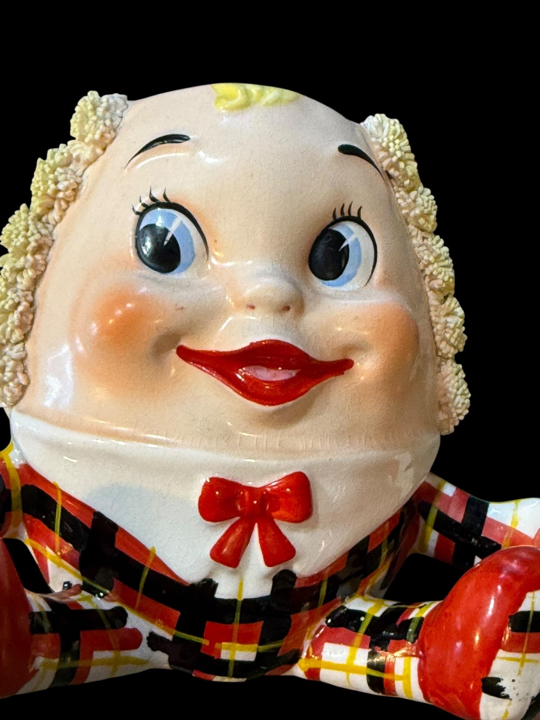 HUMPTY DUMPTY Planter…5882…small Planter With a Top Opening…plaid