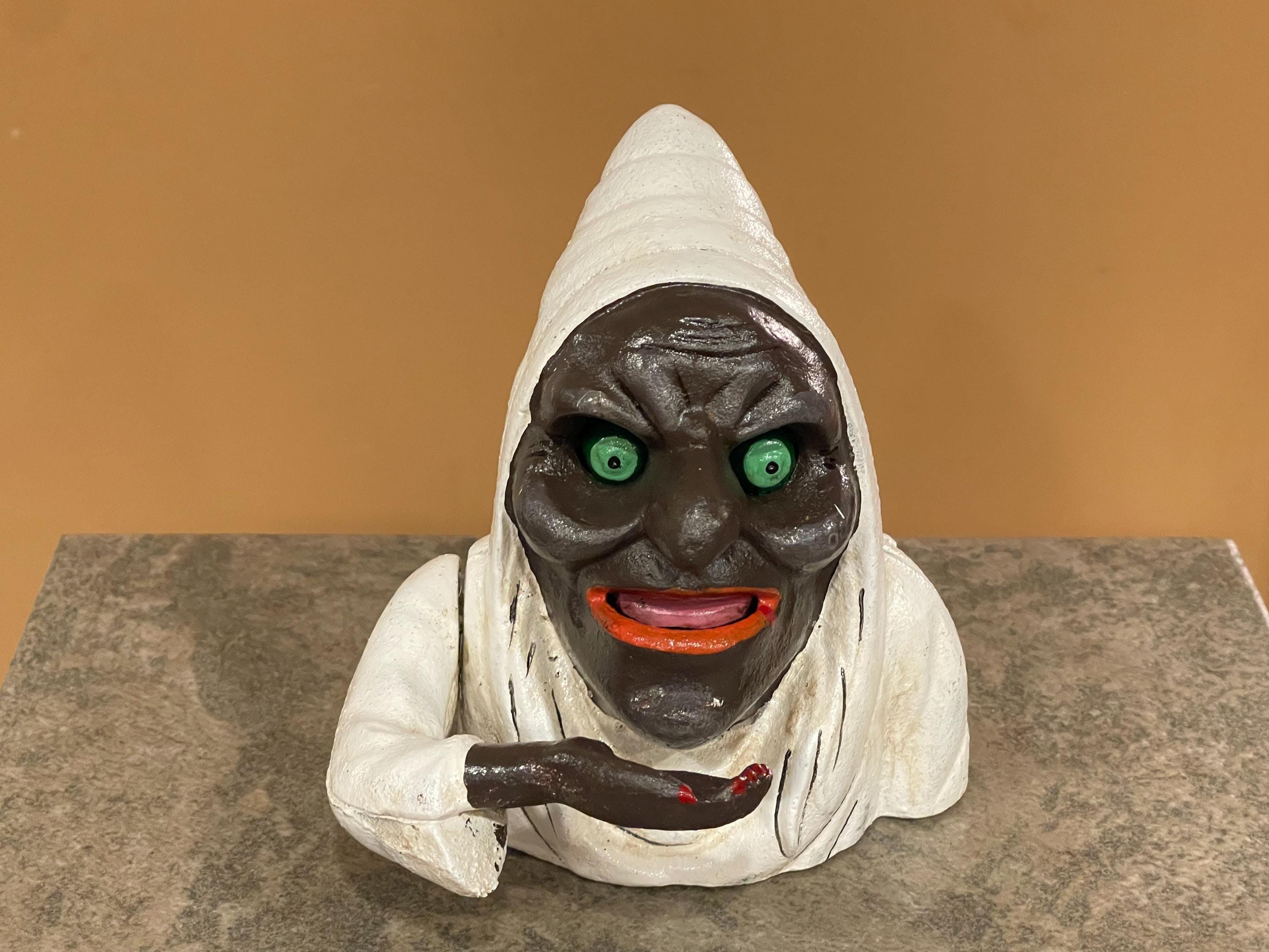 ヴィンテージ レア Witch Saving Bank 魔女の貯金箱 WITCH Bank…cast Iron Mechanical Bank…back Lever…witch “eats” Coin