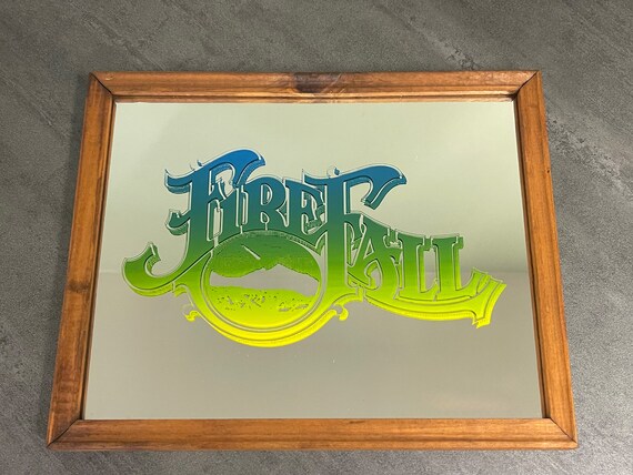 トップス Nnn1piu1uguale3 MIRROR VINTAGE LOGO FIRE FALL CARNIVAL Mirror…country Rock Band…fair Mirror…wooden