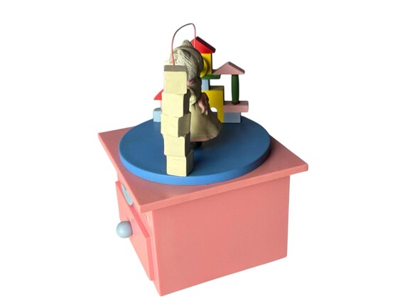 KITTY CUCUMBER Music Box… Schmid…a Swinging Cat Jumping Rope, Toy