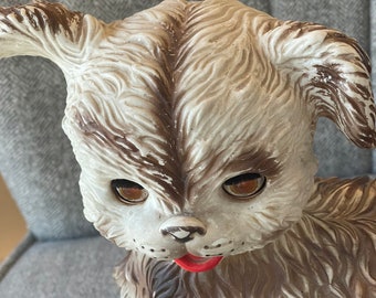 MOBLEY RUBBER Dog…edward Mobley…textured Fur…plastic Sleep Eyes
