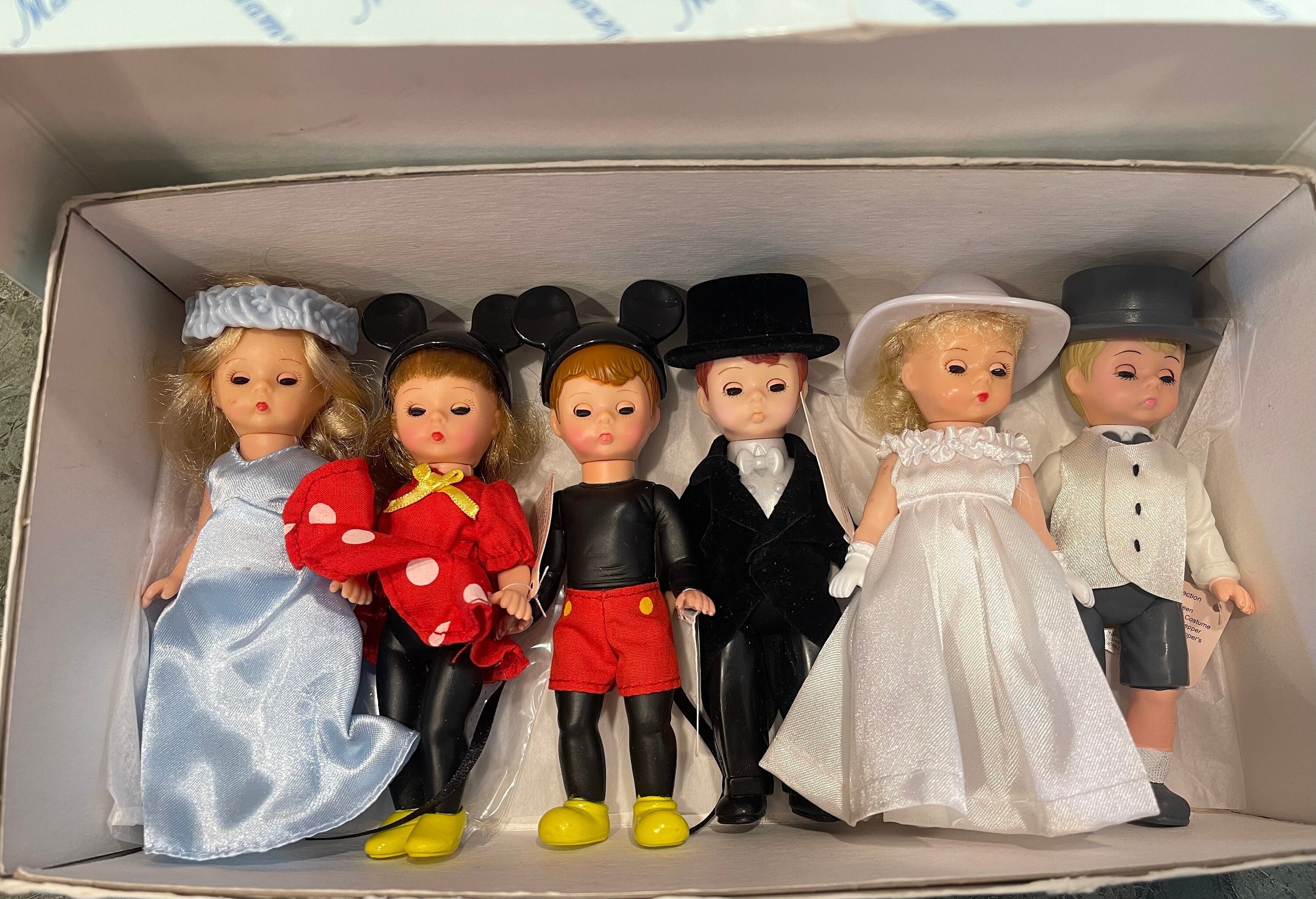 6 MADAME ALEXANDER COLLECTIBLE Dolls…bride, Groom, Ring Bearer