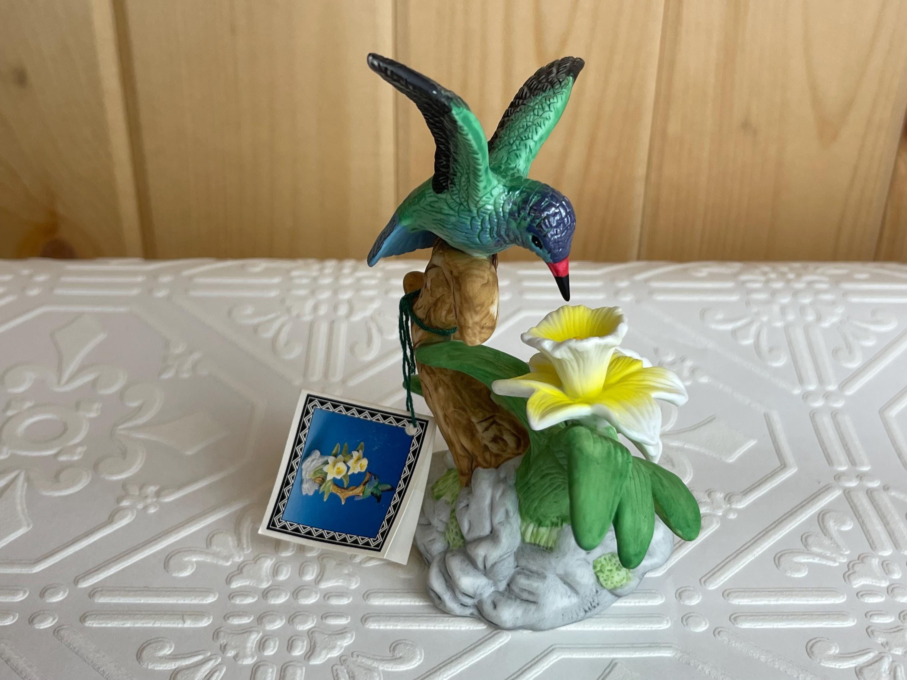 HUMMINGBIRD & DAFFODIL Figurine…russ Berrie…”nature's Song”…broad
