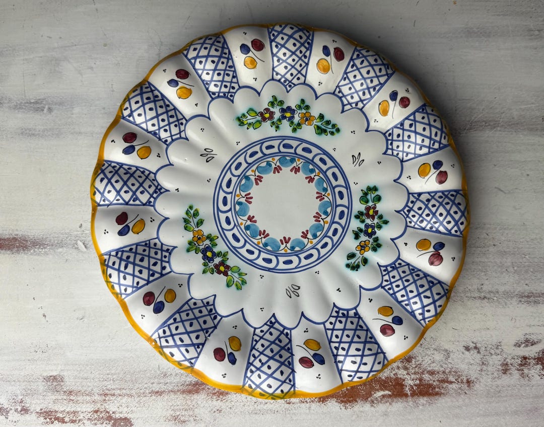 SPANISH WALL Plate…colorful…handmade/hand Painted…glossy Finish…floral ...
