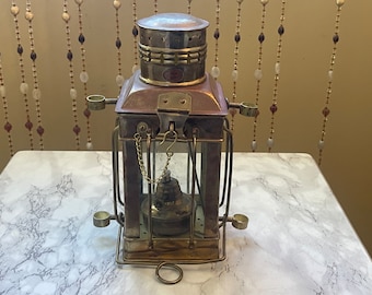 Vintage Brass Chief Ship Lantern - Polished Finish - Nautical Oil