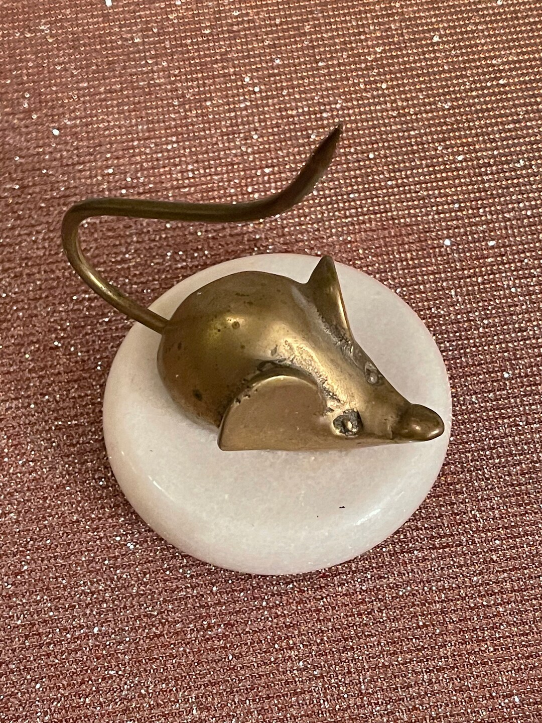 BRASS MOUSE PAPERWEIGHT With Receipt/note Tail Spike on Etsy