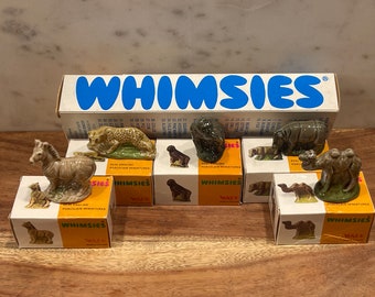 WADE WHIMSIES SET 7…Presentation Pack…Real English Porcelain Miniatures…Complete Set…Original Boxes&Original Outer Pack…1976…England #212