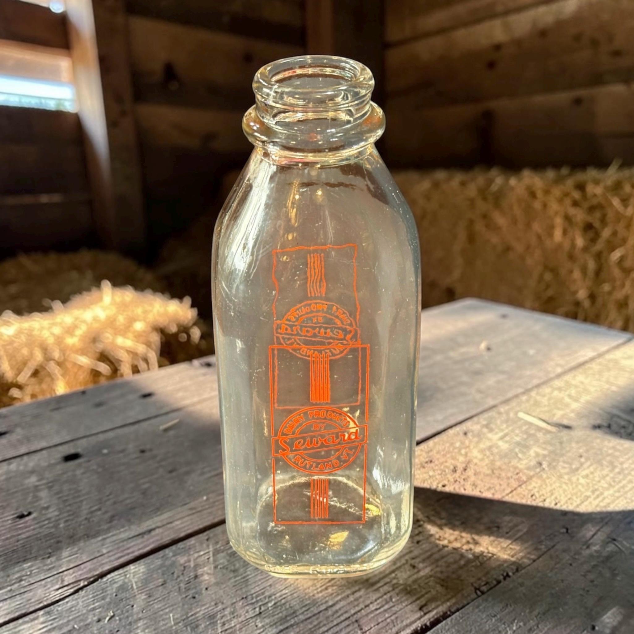 Dairy Farm Milk Glass Bottle - Etsy