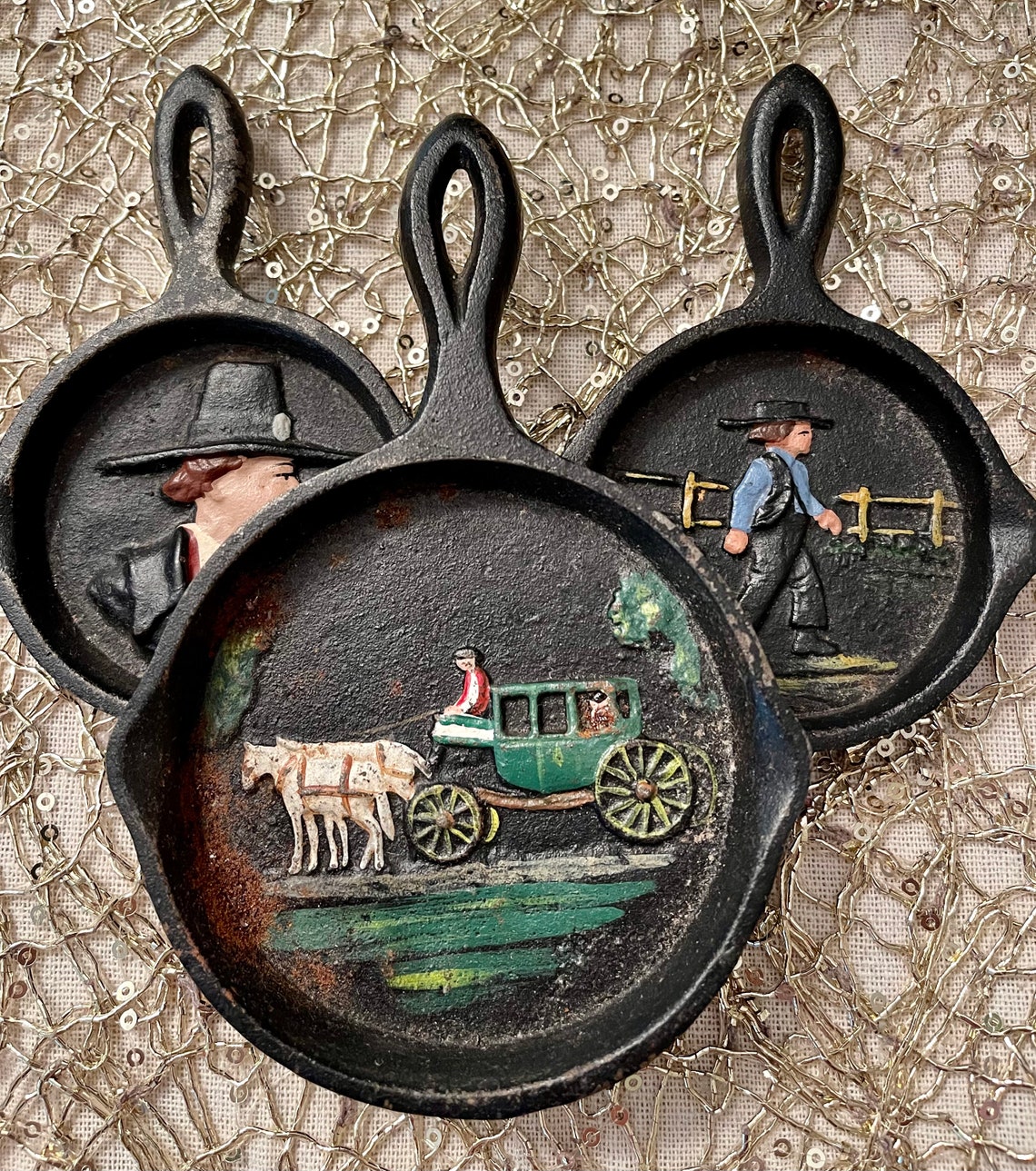 1940s john wright cast iron miniature pans34 etsy