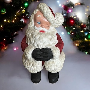 Huge XL Santa Claus Winking Christmas Tree Ball Ornament Holiday Xmas Home Decor Huge XL Santa Claus Winking Christmas Tree Ball Ornament Holiday Xmas Home Decor