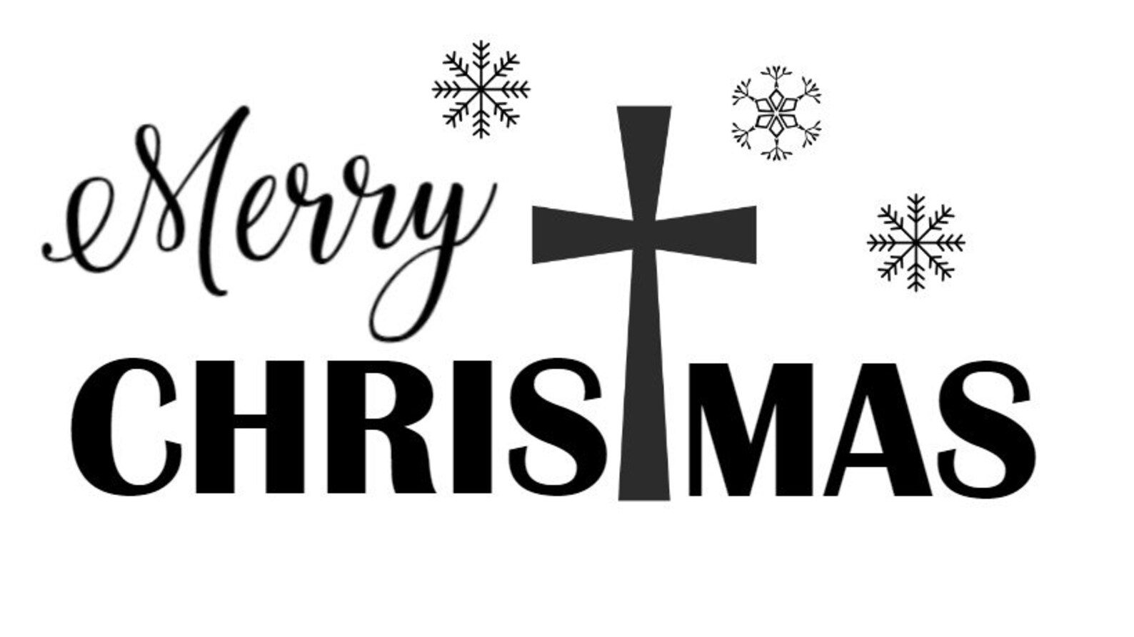 Merry christmas with a cross digital download SVG/JPG/PNG  Etsy