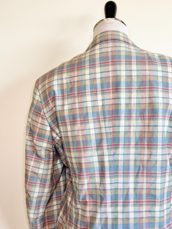 Vintage 70s Men’s India Madras Blazer Sport Coat … - image 9