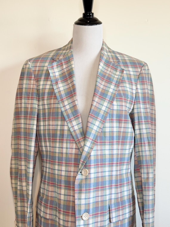 Vintage 70s Men’s India Madras Blazer Sport Coat … - image 2